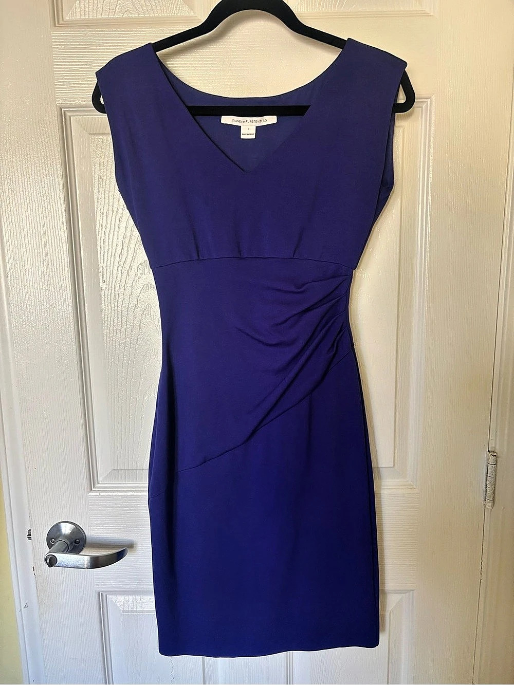 Diane von Furstenberg Revin Ruched Waist Sheath Dress Ruched Waist Mini Dress 0